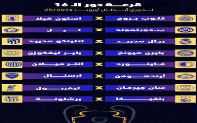 مباريات دور 16 لدوري أبطال أوروبا