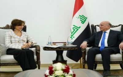 وزير الخارجية يبحث مع مديرة اليونسكو دعم المشاريع الثقافية والتراثية في العراق
