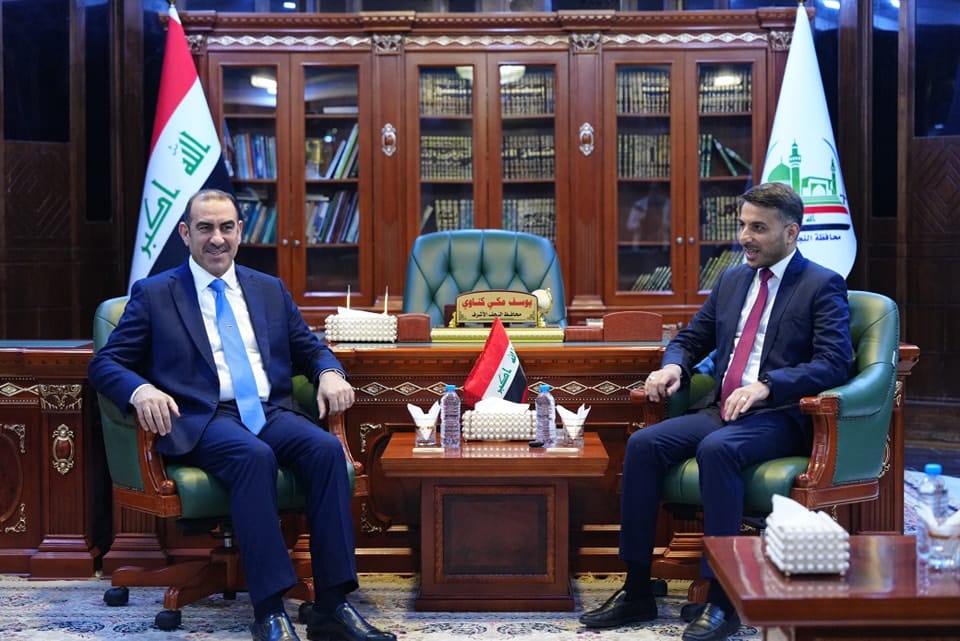 وزيـر الصناعـة يبحث مع محافظ النجـف الأشـرف سبُـل تعزيـز ودعـم المشاريـع والمعامـل الصناعيـة