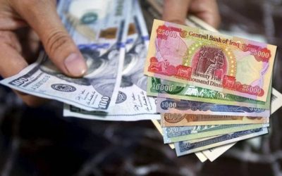 ارتفاع طفيف بأسعار الدولار مقابل الدينار في بغداد واربيل